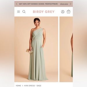 Birdy grey Kira dress in chiffon sage